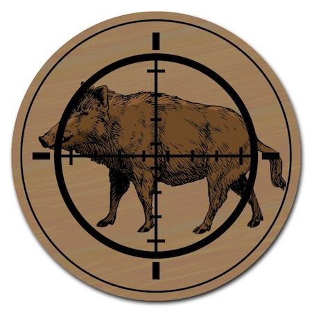 Signmission Boar Hunter Circle Rigid Plastic Sign P-8-CIR-Boar Hunter